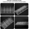 BTSKY Clear Acrylic Business Card Holder for Desk, 4 Tier 16 Pockets Acrylic Business Card Stand Organizer Premium Thickened Business Card Display Holder Name Cards Holders Fits 2.2 x 3.7 Inch