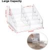 BTSKY Clear Acrylic Business Card Holder for Desk, 4 Tier 8 Pockets Business Card Stand Organizer, Premium Thickened Business Card Display Holder Name Cards Holders Fits 2.2×3.7 Inch