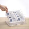 BTSKY Clear Acrylic Business Card Holder for Desk, 4 Tier 8 Pockets Business Card Stand Organizer, Premium Thickened Business Card Display Holder Name Cards Holders Fits 2.2×3.7 Inch