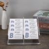 BTSKY Clear Acrylic Business Card Holder for Desk, 4 Tier 8 Pockets Business Card Stand Organizer, Premium Thickened Business Card Display Holder Name Cards Holders Fits 2.2×3.7 Inch