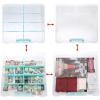 BTSKY Clear Plastic Dividing Storage Box with 4 Deep Compartments Adjustable Storage Bin with Lid Portable Craft Storage Container Multipurpose Sewing Box Art Supply Organizer, 13.9×7.9×6.2 Inches(15.1×13.9×3.5 Inches)