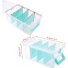 BTSKY Clear Plastic Dividing Storage Box with 4 Deep Compartments Adjustable Storage Bin with Lid Portable Craft Storage Container Multipurpose Sewing Box Art Supply Organizer, 13.9×7.9×6.2 Inches(13.9×7.9×6.2 Inches)