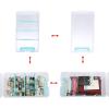 BTSKY Clear Plastic Dividing Storage Box with 4 Deep Compartments Adjustable Storage Bin with Lid Portable Craft Storage Container Multipurpose Sewing Box Art Supply Organizer, 13.9×7.9×6.2 Inches(13.9×7.9×6.2 Inches)