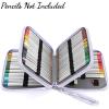 BTSKY Colored Pencil Case- 120 Slots Pencil Holder Large Capacity Pencil Organizer with Handle Strap Handy Colored Pencil Box with Printing Pattern (Purple Butterfly)(Purple Butterfly)
