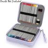 BTSKY Colored Pencil Case- 120 Slots Pencil Holder Large Capacity Pencil Organizer with Handle Strap Handy Colored Pencil Box with Printing Pattern (Purple Butterfly)(Purple Butterfly)