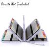 BTSKY Colored Pencil Case- 200 Slots Pencil Holder Pen Bag Large Capacity Pencil Organizer with Handle Strap Handy Colored Pencil Box with Printing Pattern (Purple Butterfly)(Purple Butterfly)