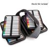 BTSKY Colored Pencil Case 360 Slots Pencil Bag Organizer High Capacity Holder with Double Zippers Multilayer for Crayola Colored Pencils Watercolor Pens & Gel Pens Grey(Grey)