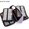 BTSKY Colored Pencil Case 360 Slots Pencil Bag Organizer High Capacity Holder with Double Zippers Multilayer for Crayola Colored Pencils Watercolor Pens & Gel Pens Grey(Purple)