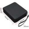BTSKY Deluxe PU Leather Pencil Case For Colored Pencils – 120 Slot Pencil Holder with Handle Strap Handy Colored Pencil Box Large(Green)(Black)