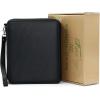 BTSKY Deluxe PU Leather Pencil Case For Colored Pencils – 120 Slot Pencil Holder with Handle Strap Handy Colored Pencil Box Large(Green)(Black)