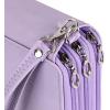BTSKY Deluxe PU Leather Pencil Case For Colored Pencils – 120 Slot Pencil Holder with Handle Strap Handy Colored Pencil Box Large(Green)(Purple)