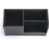 BTSKY Desk Pen Pencil Holder Leather Multi-Function Desk Stationery Organizer Storage Box Pen/Pencil, Cell Phone, Business Name Cards Remote Control Holder Office Home Accessories Organizer(Black)