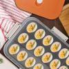 BTSKY Deviled Egg Platter With Lid – 3-Layer 54 Slots Carrier, Clear Portable Holder for Fridge, Reusable Tray Carton Box for Easter and Party Favor (3-Layer, White)(Orange)