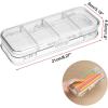 BTSKY Double Deck Pencil Box – Clear Plastic Stationery Case With 4 Removable Ruler Dividing Spacers, 6 Compartments for Pencils, Erasers, Clips – Multi-grid Home Utility Storage(Clear)