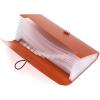 BTSKY Expanding File Folder – 13 Pockets, Small Accordion File Folder, Expandable Card Ticket Holder, Plastic Business Document Organizer, Khaki Translucent(Brown)