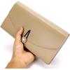 BTSKY Expanding File Folder – 13 Pockets, Small Accordion File Folder, Expandable Card Ticket Holder, Plastic Business Document Organizer, Khaki Translucent(Khaki)