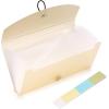 BTSKY Expanding File Folder – 13 Pockets, Small Accordion File Folder, Expandable Card Ticket Holder, Plastic Business Document Organizer, Khaki Translucent(Khaki Translucent)