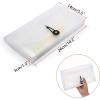 BTSKY Expanding File Folder – 13 Pockets, Small Accordion File Folder, Expandable Card Ticket Holder, Plastic Business Document Organizer, Khaki Translucent(White Translucent)