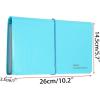 BTSKY Expanding File Folder – Blue, Plastic, 10.2in x 1in x 5.7in, 13 Pockets, Easy Subdivision, Fasten Rope Closure(Blue)