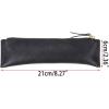 BTSKY Genuine Leather Pencil Case – Zippered Pen Case Stationery Bag Zipper Pouch Pencil Holder (Red)(Black)