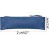BTSKY Genuine Leather Pencil Case – Zippered Pen Case Stationery Bag Zipper Pouch Pencil Holder (Red)(Blue)