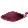 BTSKY Genuine Leather Pencil Case – Zippered Pen Case Stationery Bag Zipper Pouch Pencil Holder (Red)(Purple)