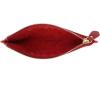 BTSKY Genuine Leather Pencil Case – Zippered Pen Case Stationery Bag Zipper Pouch Pencil Holder (Red)(Red)