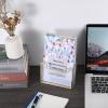 BTSKY Golden Glass Brochure Holder 8.5 x 11 Inches, Countertop Literature Holder Display Stand, Trifold Pamphlet Holder, Clear Elegant Brochure Display Stand for Magazine Booklets, Menu(5.5”x8.5”)