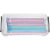 BTSKY Large Capacity Pencil Box, Office Supplies Storage Organizer Box, Brush Painting Pencils Storage Box Watercolor Pen Container Drawing Tools Colorful(Clear)
