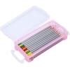 BTSKY Large Capacity Pencil Box, Office Supplies Storage Organizer Box, Brush Painting Pencils Storage Box Watercolor Pen Container Drawing Tools Colorful(Rose+Blue+Green)