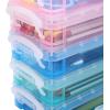 BTSKY Large Capacity Pencil Box, Office Supplies Storage Organizer Box, Brush Painting Pencils Storage Box Watercolor Pen Container Drawing Tools Colorful(Rose+Blue+Green)
