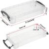 BTSKY Large Capacity Pencil Box, Office Supplies Storage Organizer Box, Brush Painting Pencils Storage Box Watercolor Pen Container Drawing Tools Colorful(Clear)