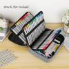 BTSKY Large Pencil Case Organizer Colored Pencil Pouch Art Bags for Supplies Portable Stationery Organizer with 3 Detachable Layers 84 Slots Multiple Zipper Pockets for Office Travel, Purple(Grey)