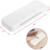 BTSKY Little Duck Double Layers Plastic Pencil Box Cute Pen Box Organizer Plastic Storage Box with Compact Size for Pencils, Erasers, Paper Clips and Other Small Stationery Supplies, White(White)