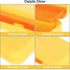 BTSKY Little Duck Double Layers Plastic Pencil Box Cute Pen Box Organizer Plastic Storage Box with Compact Size for Pencils, Erasers, Paper Clips and Other Small Stationery Supplies, White(Yellow)