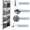 BTSKY Mesh Brochure Display Stand with 8 Pockets Portable Roll Up Brochure Holder Floor Magazine Rack Literature Stand with Carrying Bag for Tradeshows, Retail Stores and Office