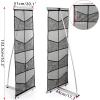 BTSKY Mesh Brochure Display Stand with 8 Pockets Portable Roll Up Brochure Holder Floor Magazine Rack Literature Stand with Carrying Bag for Tradeshows, Retail Stores and Office