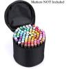 BTSKY Multifunction Marker Case – Zippered Canvas Pen Bag Pencil Organizer Stationary Storage for 80 Markers, Black (NO Compartments Inside)