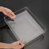 BTSKY Multipurpose A4 File Tray Clear Acrylic Desk Tray Organizer Elegant Letter Size Desk Documents Trays Magazine Files Storage Basket Organizer Bin for Office Cosmetics Bathroom