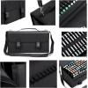 BTSKY New 120 Slots Marker Case Lipstick Organizer-Canvas Markers Holder for for Primascolor Markers and Sketch Markers (Black)(Black)