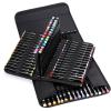 BTSKY New 120 Slots Marker Case Lipstick Organizer-Canvas Markers Holder for for Primascolor Markers and Sketch Markers (Black)(Black)