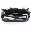 BTSKY New Printing Handbag Organizers Inside Purse Insert-High Capacity 13 Pockets Bag Tote Organizer with Handle Peacock Flower(Black)