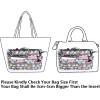 BTSKY New Printing Handbag Organizers Inside Purse Insert-High Capacity 13 Pockets Bag Tote Organizer with Handle Peacock Flower(Brown)