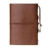 BTSKY PU Leather Refillable Travel Journal – Vintage 5” x 7” Writing Traveler’s Notebook with Unlined Blank Paper, Use As Sketchbook, Diary, Daily Planner, Drawing Pad – Perfect Gift Idea (Brown)