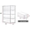 BTSKY Plastic Desktop Drawers, Clear Desk Storage Box, Stacking Desktop Organizer with 4 Sliding Drawers Desk Accessories Display Caddy for Vanity Stationery Art Craft Supplies, 4 Drawers(4 Large Drawers)