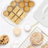 BTSKY Plastic Food Storage Container with lids, Dumpling Storage Box, Cookie Carrier Cookie Sheet with Lid, Portable Large Food Container for Snack, Fruit, Vegetables, Meat, Wontons(3-Layer, Orange)(Orange-4 Layer)