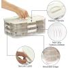 BTSKY Plastic Food Storage Container with lids, Dumpling Storage Box, Cookie Carrier Cookie Sheet with Lid, Portable Large Food Container for Snack, Fruit, Vegetables, Meat, Wontons(3-Layer, Orange)(White-3 Layer)