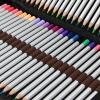 BTSKY® Portable Canvas Zippered Colored Pencil Case-Super Large Capacity 72 Slot Pencil Bag Pouch for Watercolor Pencils(Black)(Black)