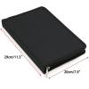BTSKY® Portable Canvas Zippered Colored Pencil Case-Super Large Capacity 72 Slot Pencil Bag Pouch for Watercolor Pencils(Black)(Black)