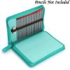 BTSKY® Portable Canvas Zippered Colored Pencil Case-Super Large Capacity 72 Slot Pencil Bag Pouch for Watercolor Pencils(Black)(Blue)